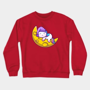 Unicorn Sleeping Crewneck Sweatshirt